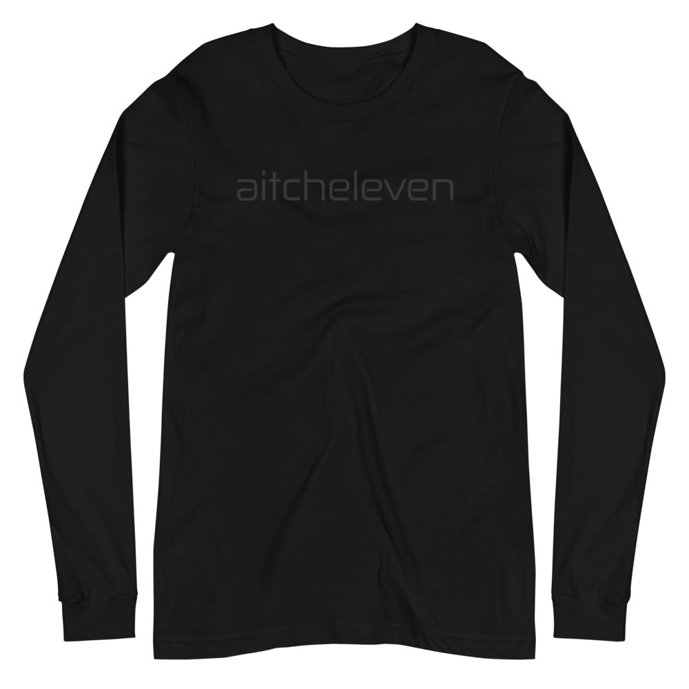 Unisex Longsleeve Shirt Basic Black|White|Grey  -  Print Black